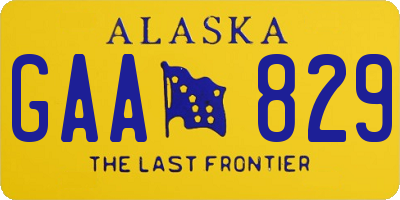 AK license plate GAA829
