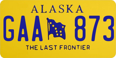 AK license plate GAA873