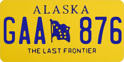 AK license plate GAA876