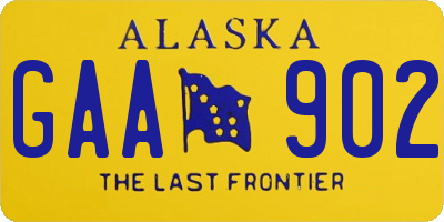 AK license plate GAA902
