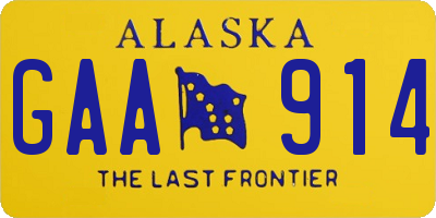 AK license plate GAA914