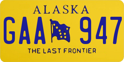 AK license plate GAA947