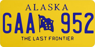 AK license plate GAA952