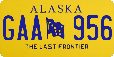 AK license plate GAA956