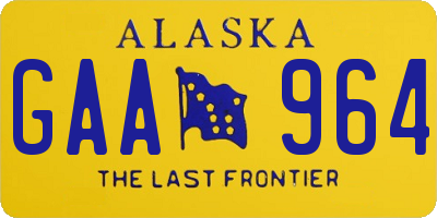 AK license plate GAA964