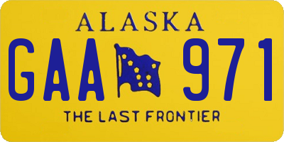 AK license plate GAA971