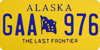 AK license plate GAA976