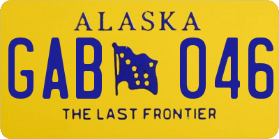 AK license plate GAB046