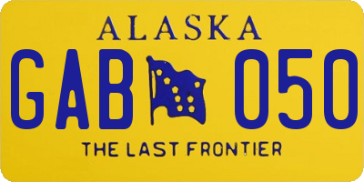 AK license plate GAB050