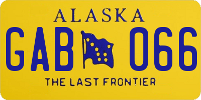 AK license plate GAB066