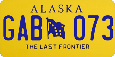 AK license plate GAB073