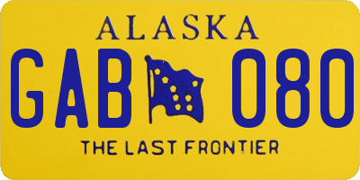 AK license plate GAB080