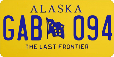 AK license plate GAB094