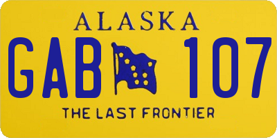 AK license plate GAB107
