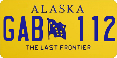 AK license plate GAB112