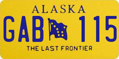 AK license plate GAB115