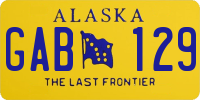 AK license plate GAB129