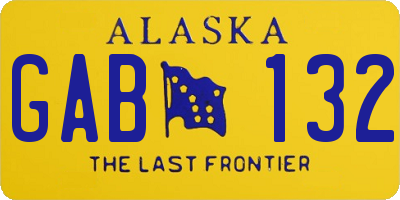 AK license plate GAB132