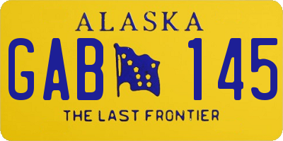 AK license plate GAB145