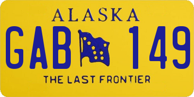 AK license plate GAB149