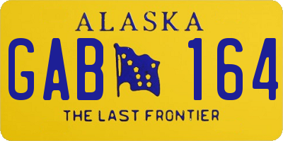 AK license plate GAB164