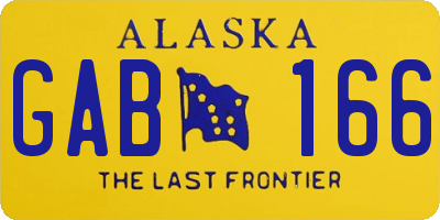 AK license plate GAB166