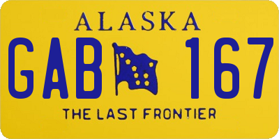 AK license plate GAB167