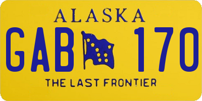 AK license plate GAB170