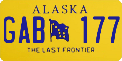 AK license plate GAB177