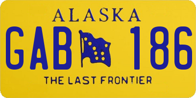 AK license plate GAB186