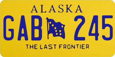AK license plate GAB245