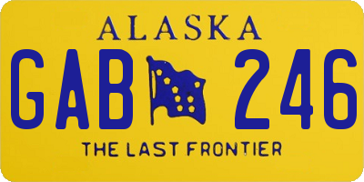 AK license plate GAB246