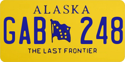 AK license plate GAB248
