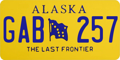 AK license plate GAB257