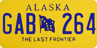 AK license plate GAB264