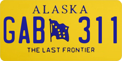 AK license plate GAB311