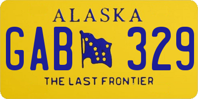 AK license plate GAB329