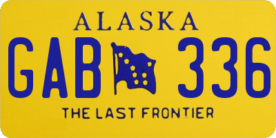 AK license plate GAB336