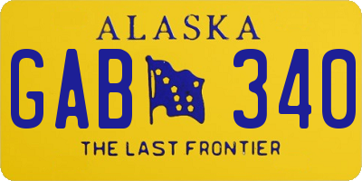 AK license plate GAB340