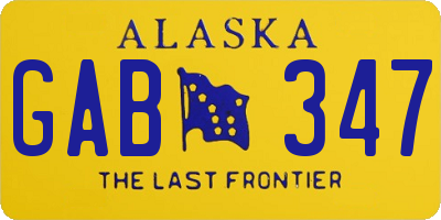 AK license plate GAB347