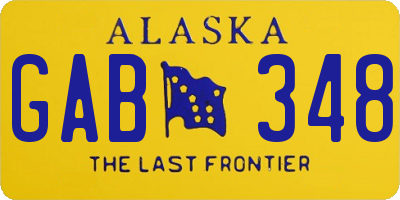 AK license plate GAB348