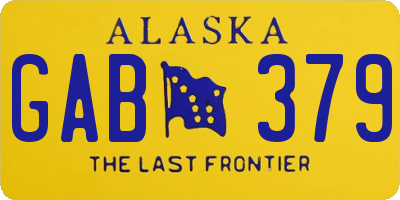 AK license plate GAB379