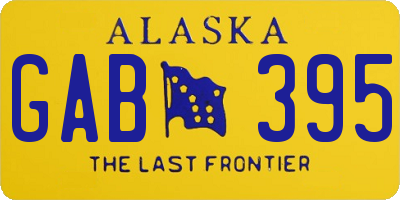 AK license plate GAB395