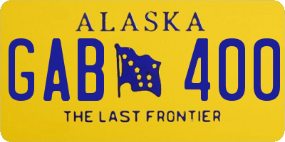 AK license plate GAB400