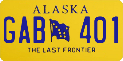 AK license plate GAB401