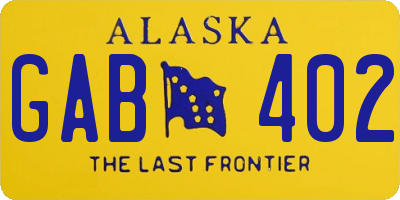 AK license plate GAB402