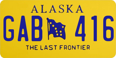 AK license plate GAB416