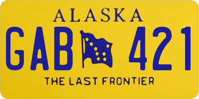 AK license plate GAB421