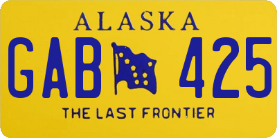 AK license plate GAB425