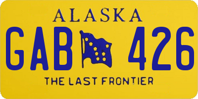 AK license plate GAB426